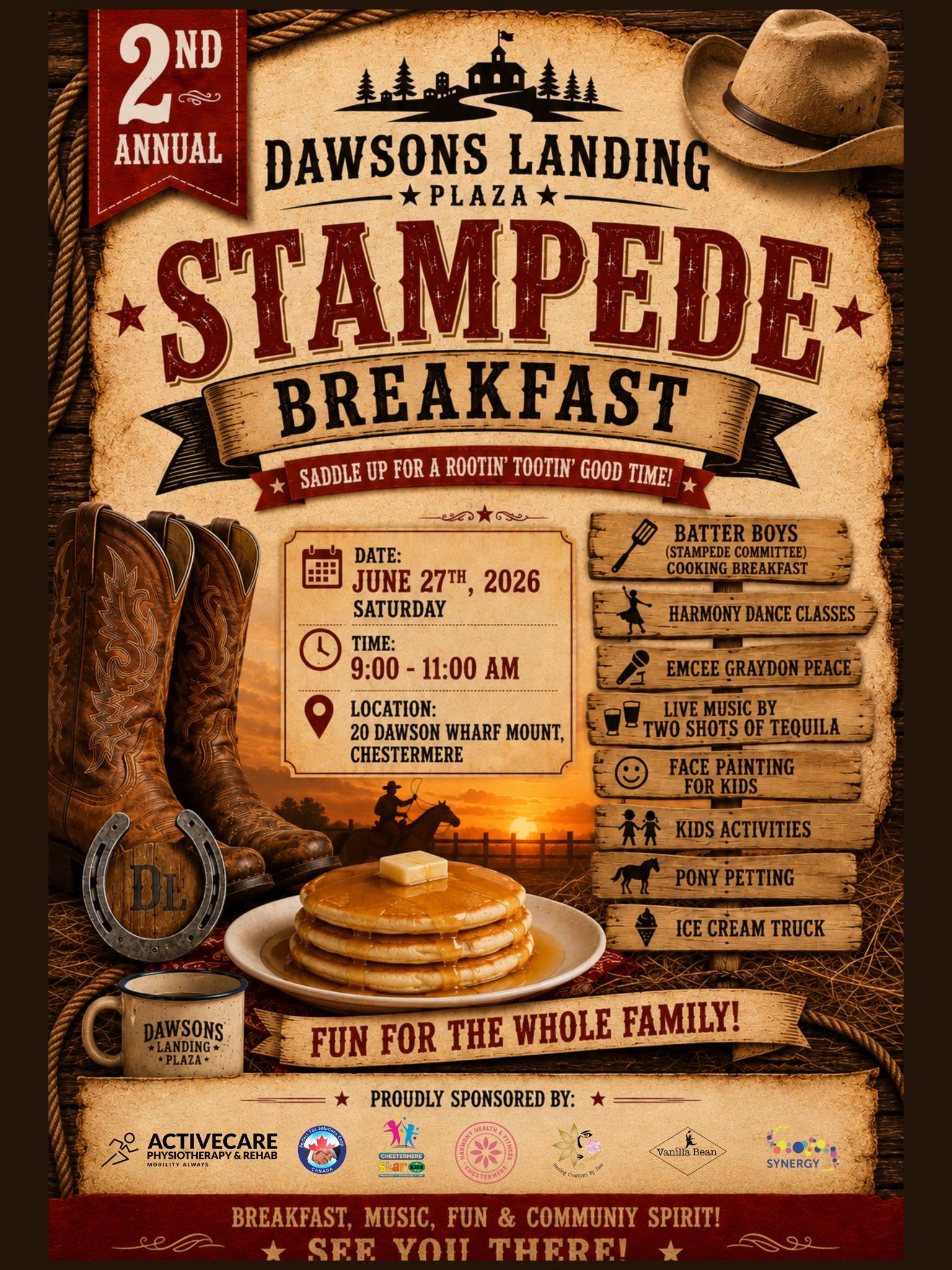 2nd Annual Dawson Landing Plaza Stampede Breakfas