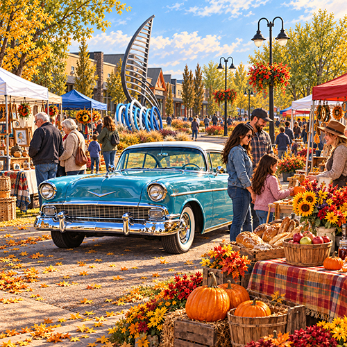 Harvest Market Brings Fall Shopping and Classic Cars Downtown