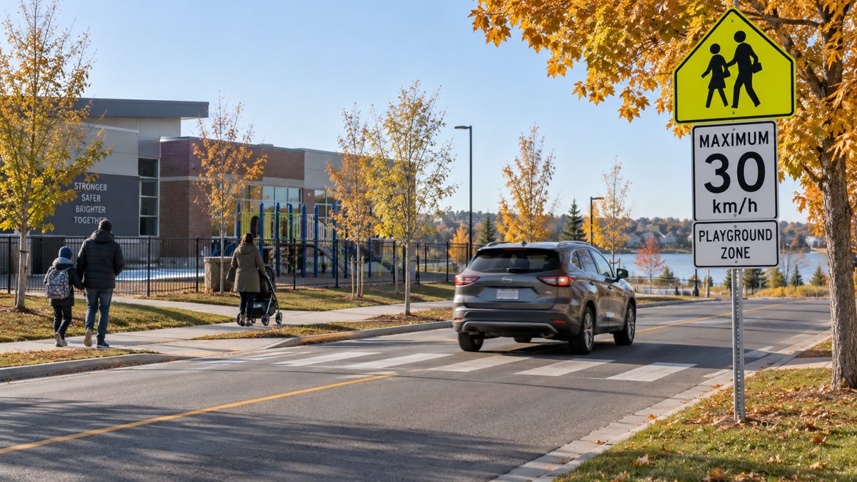 Chestermere Officers Renew Playground-Zone Speed Warning