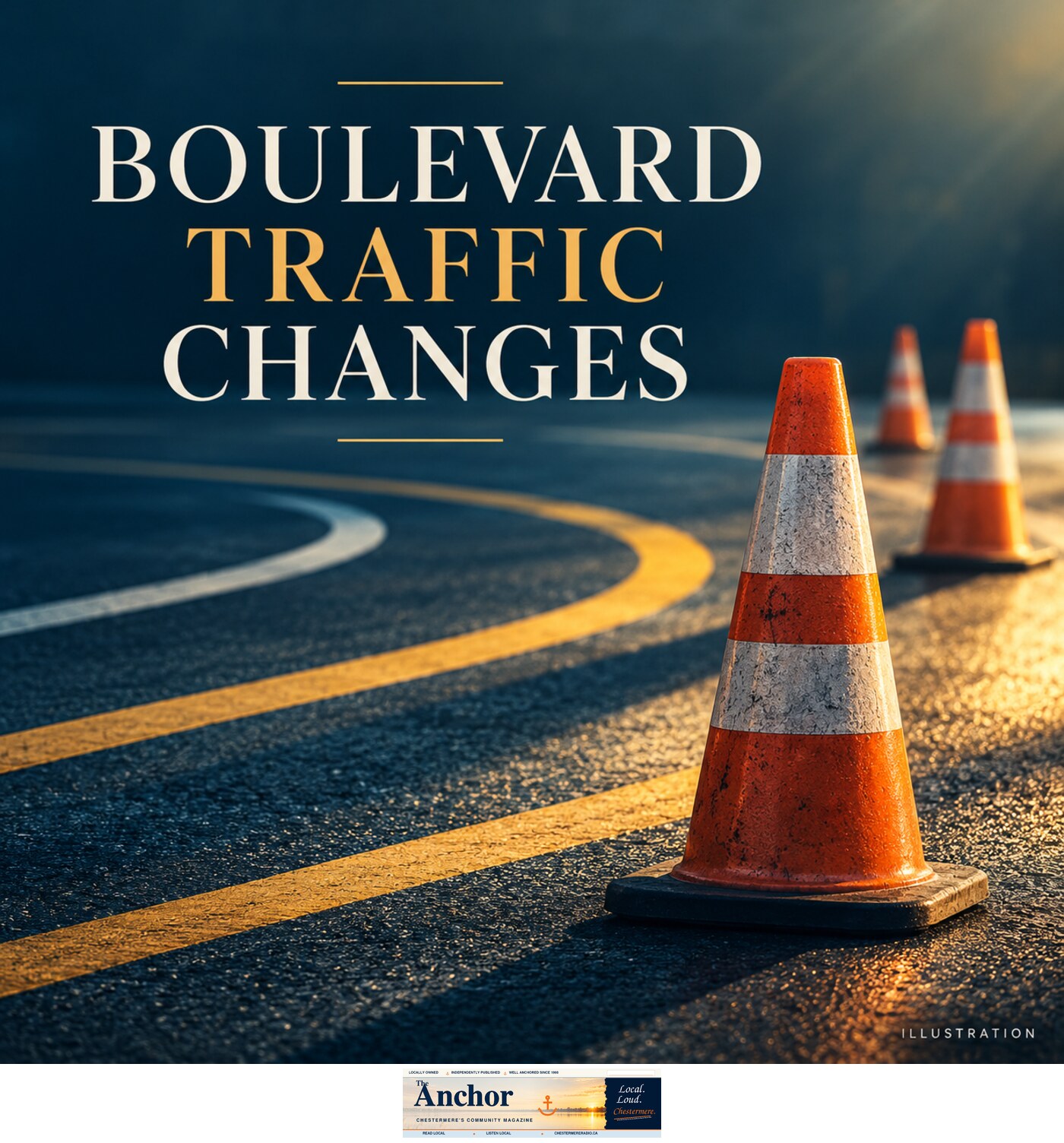 Traffic shifts to south side of Chestermere Boulevard on October 31